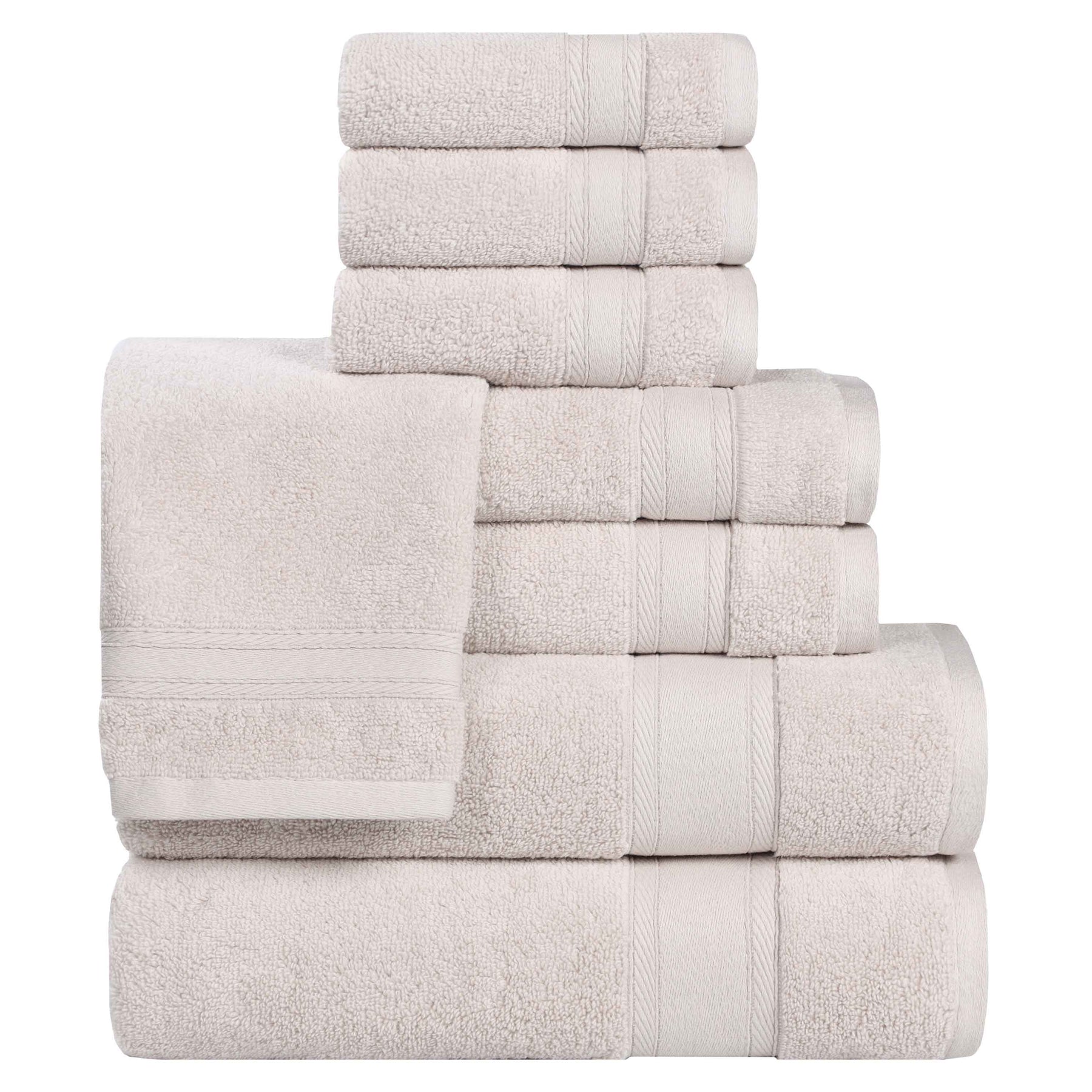 Belmont Zero Twist Cotton Medium Weight 8 Piece Towel Set