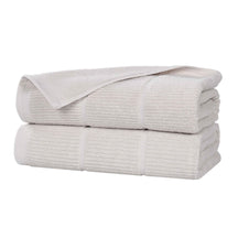 Milo Smart Twist Cotton Solid Ribbed Bath Sheets, Set of 2