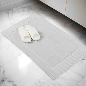 Leo Cotton Solid Modern Absorbent Heavy Washable Bath Mat Set of 2