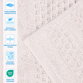 Playa Zero Twist Cotton Solid Waffle Textured Bath Towels, Set of 2