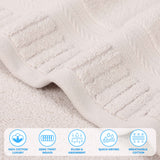 Venice Zero Twist Cotton Medium Weight Absorbent 8 Piece Towel Set - Towel Set by Superior