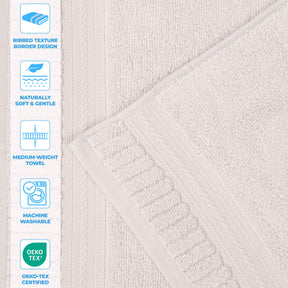 Venice Zero Twist Cotton Medium Weight Face Towels, Set of 12