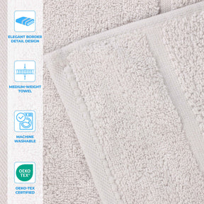 Mile Smart Twist Cotton Solid Thick Border 9 Piece Towel Set