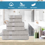 6 Piece Cotton Eco-Friendly Soft Absorbent Towel Set - Towel Set by Superior