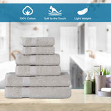 6 Piece Cotton Eco-Friendly Soft Absorbent Towel Set - Towel Set by Superior