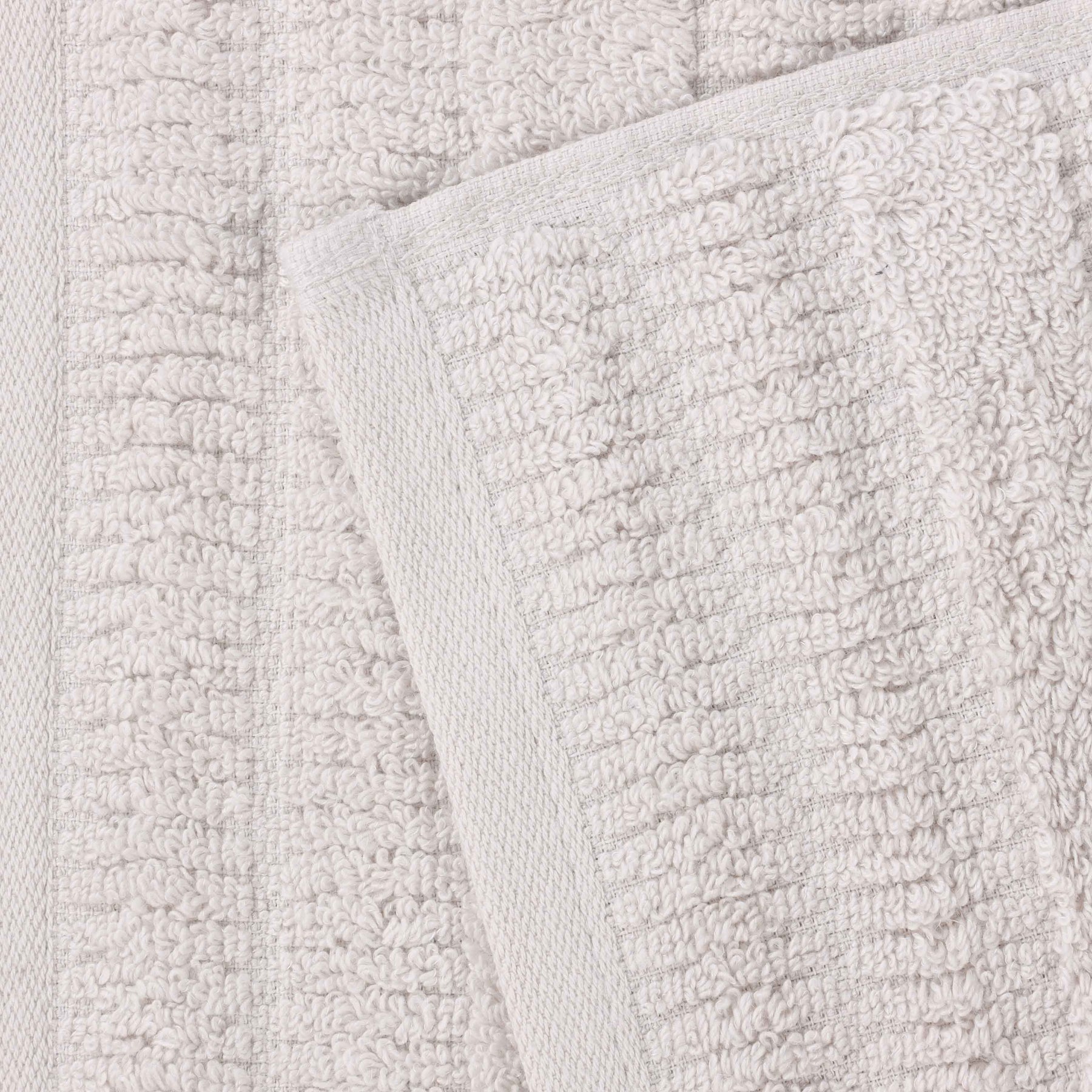 Mika Smart Twist Cotton Solid Textured Ribbed Bath Sheets, Set of 2