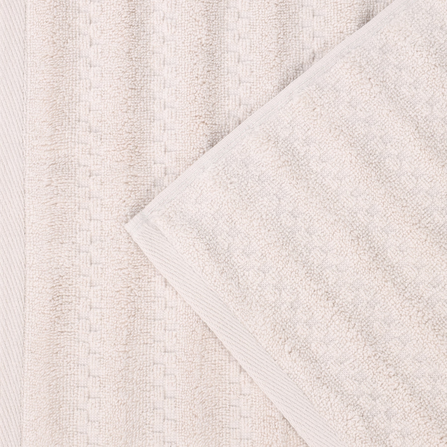 Zuma Zero Twist Cotton Waffle Textured Stripes Bath Towels, Set of 2