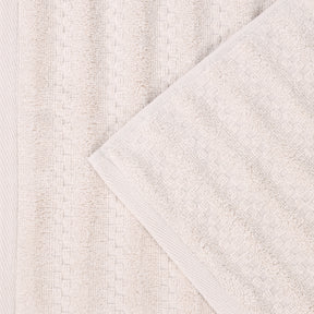 Zuma Zero Twist Cotton Waffle Textured Stripes Bath Towels, Set of 2