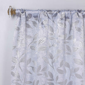 Leaves Washable Room Darkening Blackout Curtain Panels, Set of 2