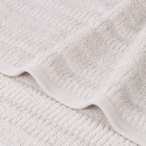 Mika Smart Twist Cotton Solid Textured Ribbed 9 Piece Towel Set