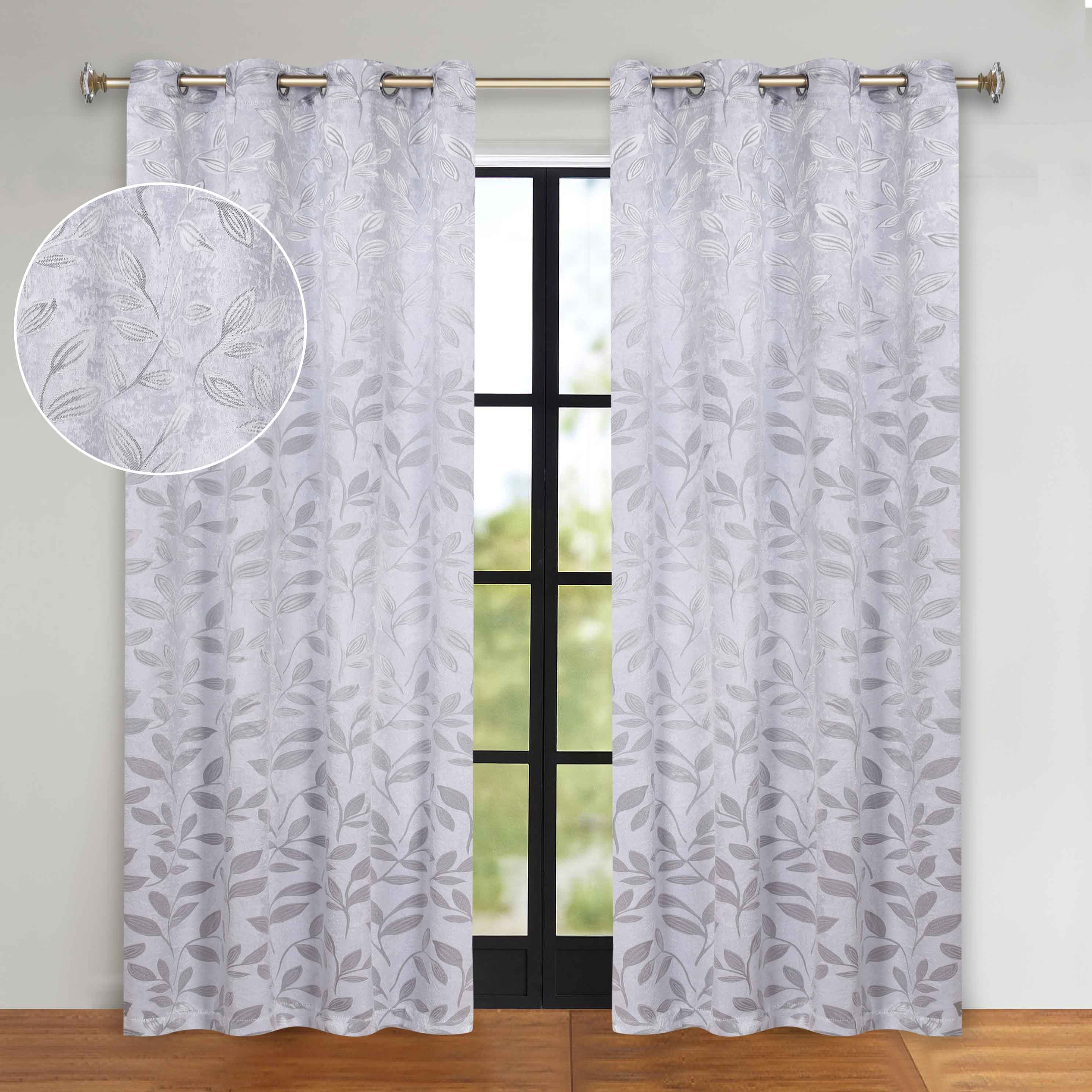 Leaves Room Darkening Grommet Blackout Curtain Panels, Set of 2 - Blackout Curtains by Superior