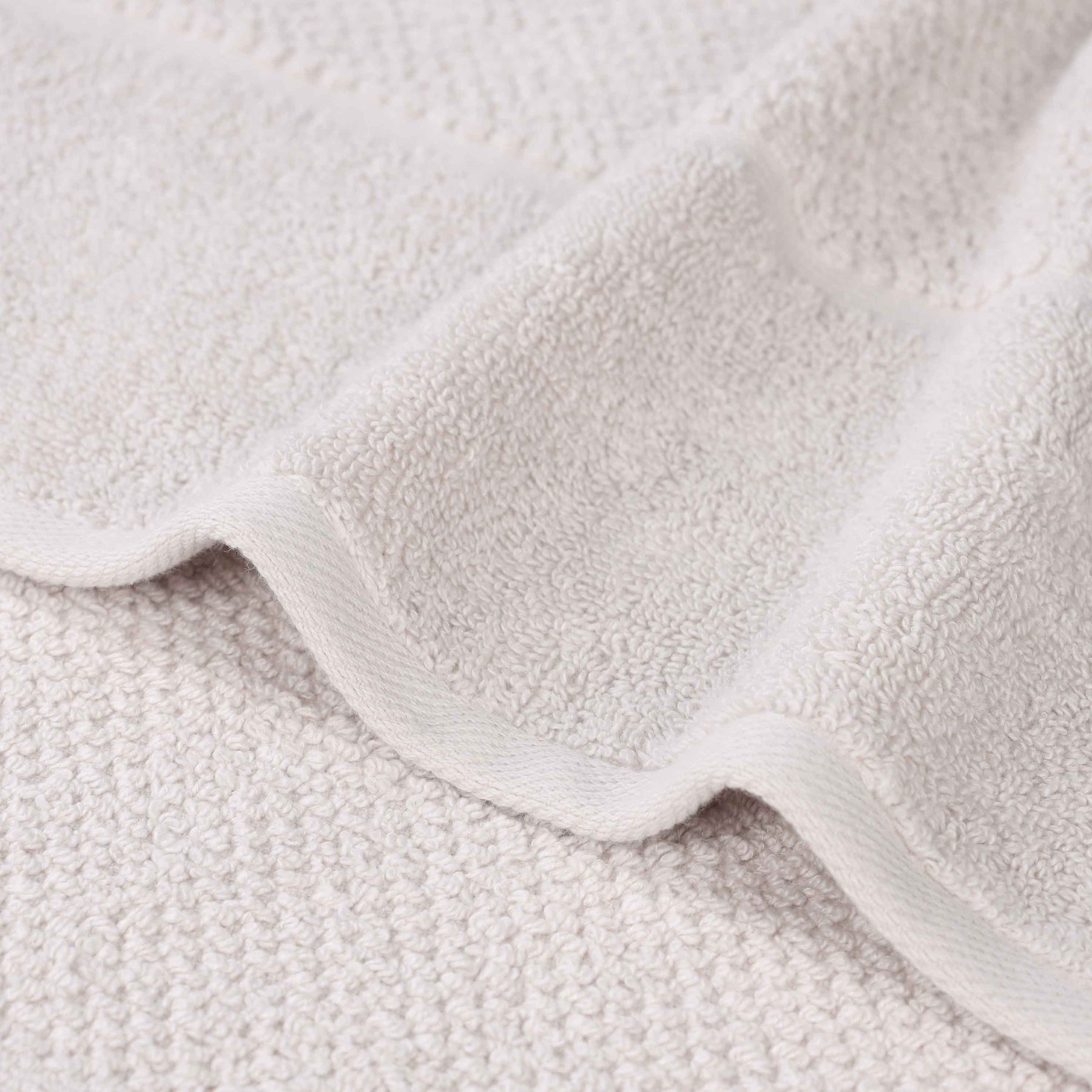 Mile Smart Twist Cotton Solid Thick Border Bath Towels, Set of 2