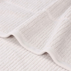 Milo Smart Twist Cotton Solid Ribbed Bath Towels, Set of 2