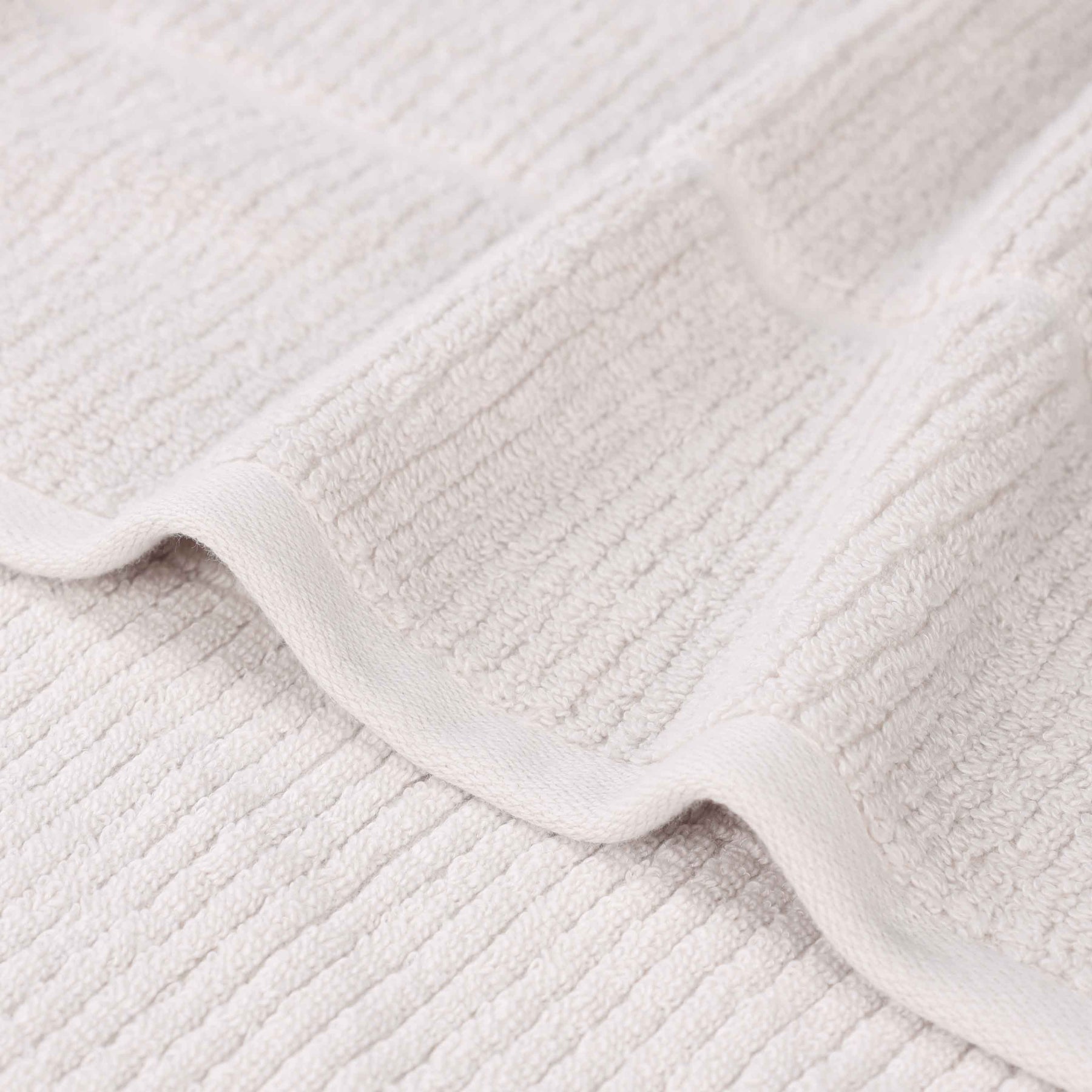 Milo Smart Twist Cotton Solid Ribbed 3 Piece Towel Set