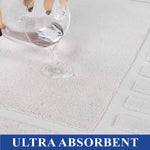 Leo Cotton Solid Modern Absorbent Heavy Washable Bath Mat Set of 2 - Bath Mats by Superior