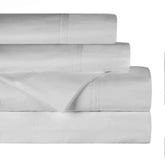 Gina Organic Cotton 300 Thread Count Percale Flat Bed Sheet - Silver