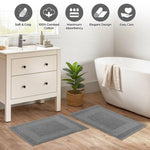 100% Cotton Absorbent Greek Key Border Solid 2 Piece Bath Mat Set - Bath Mats by Superior