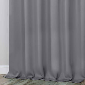 Classic Modern Solid Room Darkening Blackout Curtain Panels, Set of 2 - Silver