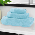 Basketweave Egyptian Cotton Solid 3 Piece Assorted Towel Set - Towel Set by Superior