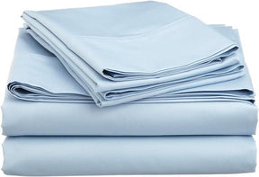 Egyptian Cotton 400 Thread Count Solid Deep Pocket Bed Sheet Set - SkyBlue