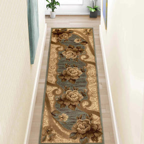 Rinceau Traditional Oversized Floral Border Indoor Area Rug or Runner - Rugs by Superior - Superior 