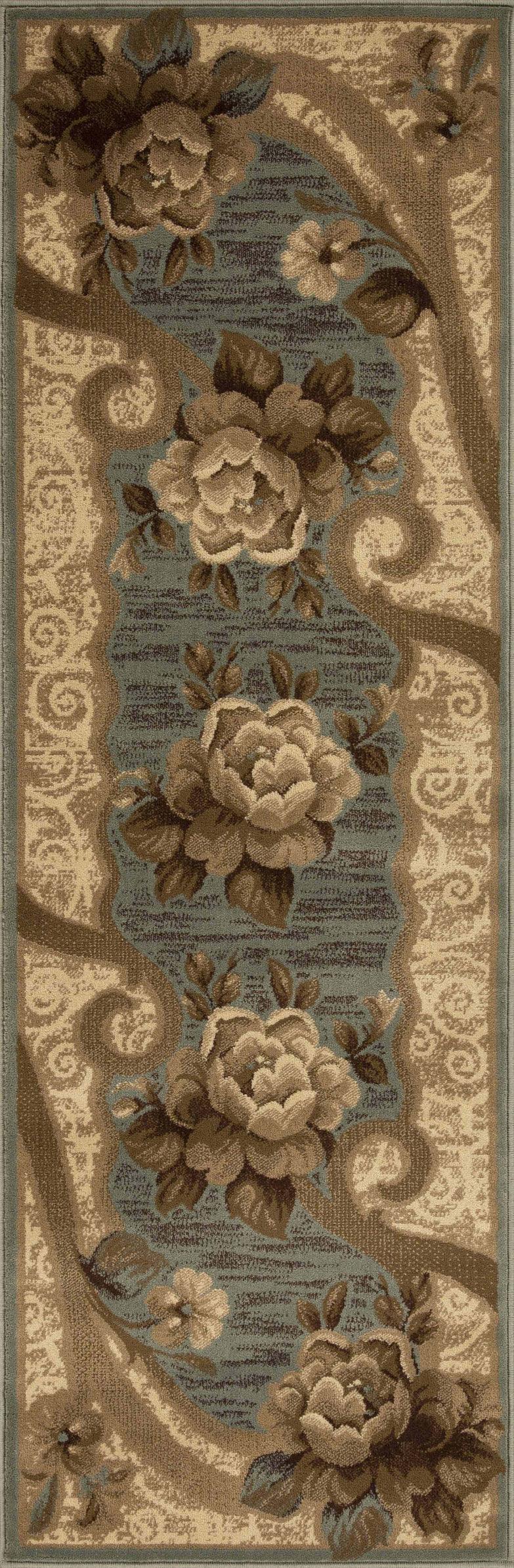 Rinceau Traditional Oversized Floral Border Indoor Area Rug or Runner - Rugs by Superior - Superior 