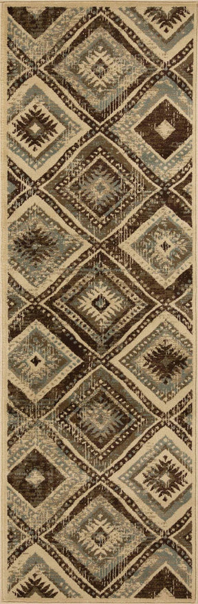 Losange Farmhouse Southwestern Diamonds Indoor Area Rug or Runner - Rugs by Superior - Superior 