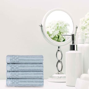 Soho Ribbed Cotton Super Absorbent 4 Piece Hand Towel Set