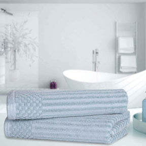 Soho Cotton Ribbed Textured Ultra-Absorbent 2 Piece Bath Towel Set