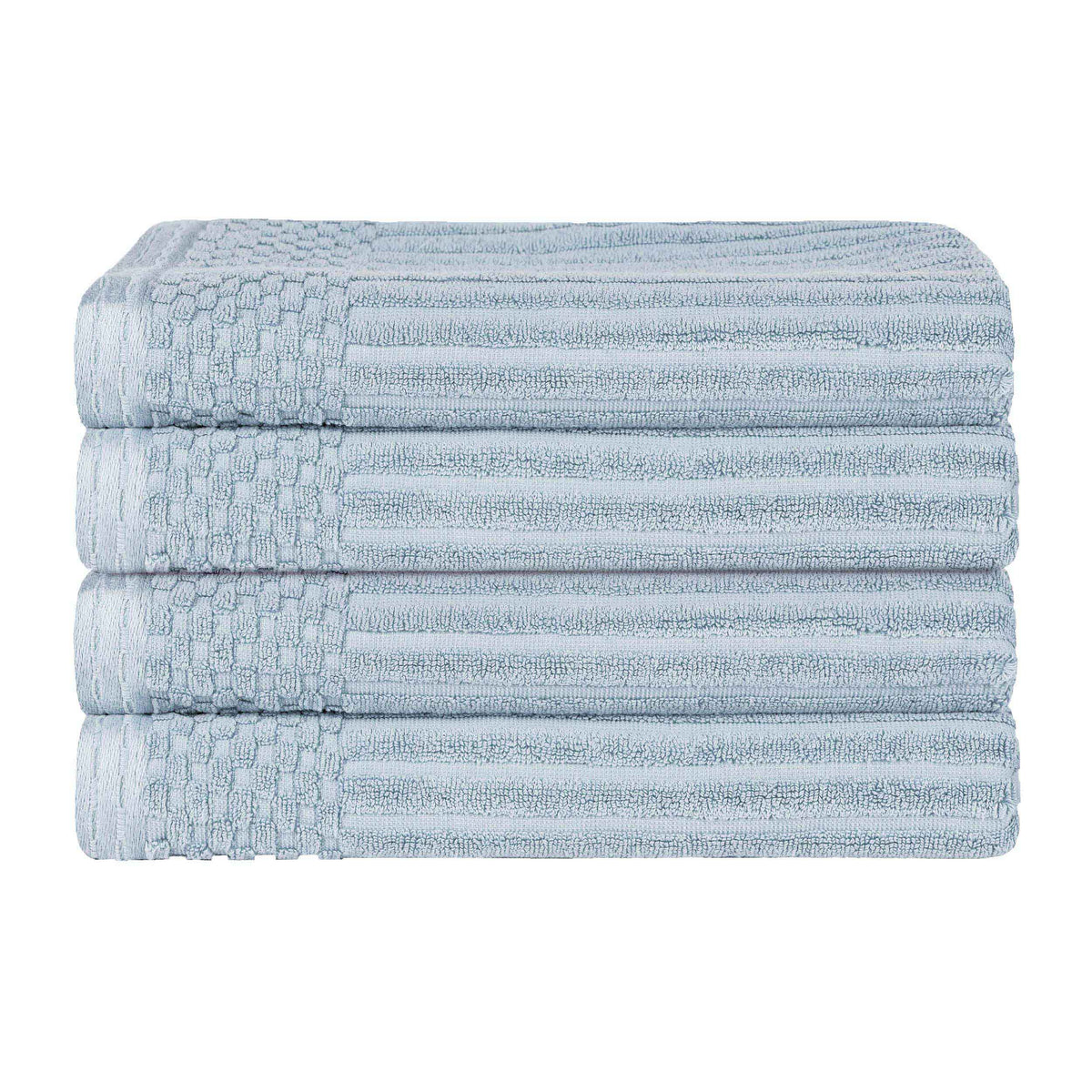 Soho Ribbed Cotton Absorbent Bath Towel Set of 4