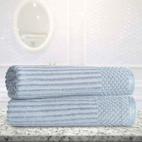 Soho Ribbed Cotton Absorbent 2 Piece Bath Sheet Towel Set