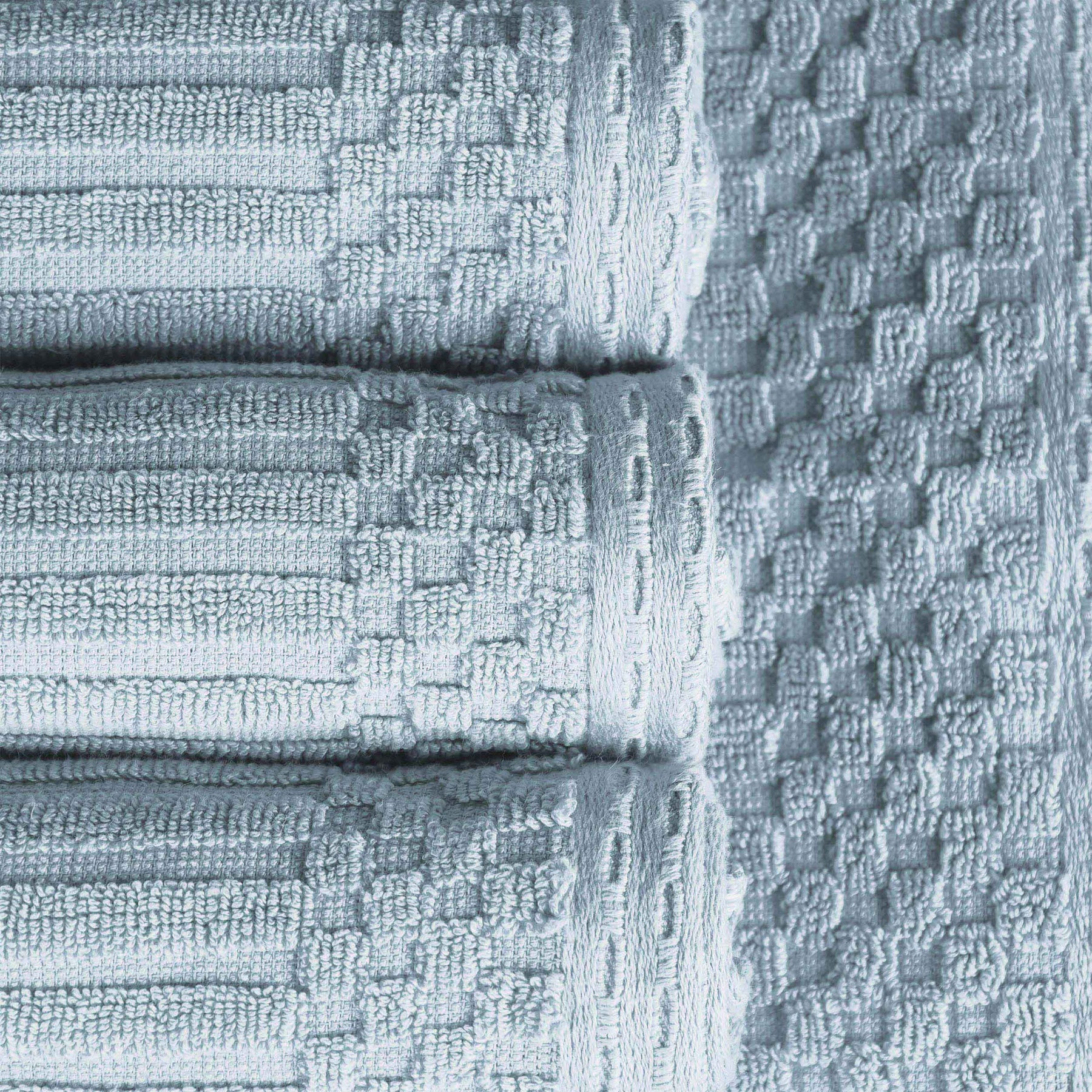 Ribbed Textured Cotton 2 Piece Bath Sheet Towel Set