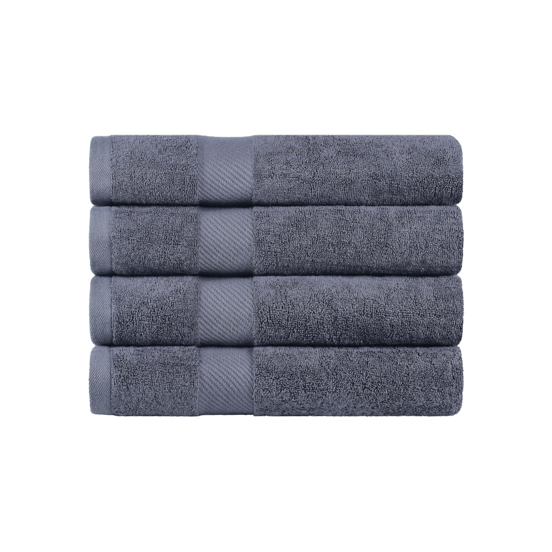 Egyptian Cotton Dobby Border Medium Weight 4 Piece Bath Towel Set - Bath Towel by Superior - Superior 