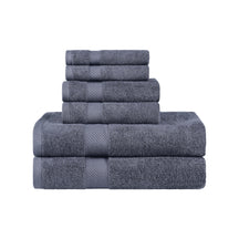 Egyptian Cotton Dobby Border Medium Weight 6 Piece Towel Set - Towel Set by Superior - Superior 