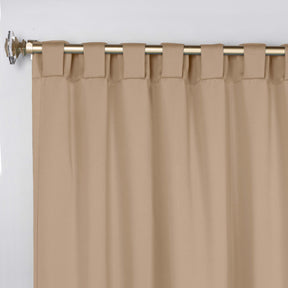 Solid Room Darkening Blackout Curtain Panels, Back Tabs, Set of 2