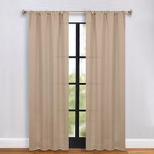 Solid Room Darkening Rod Pocket Blackout Curtain Panels, Set of 2 - SmokeyAsh