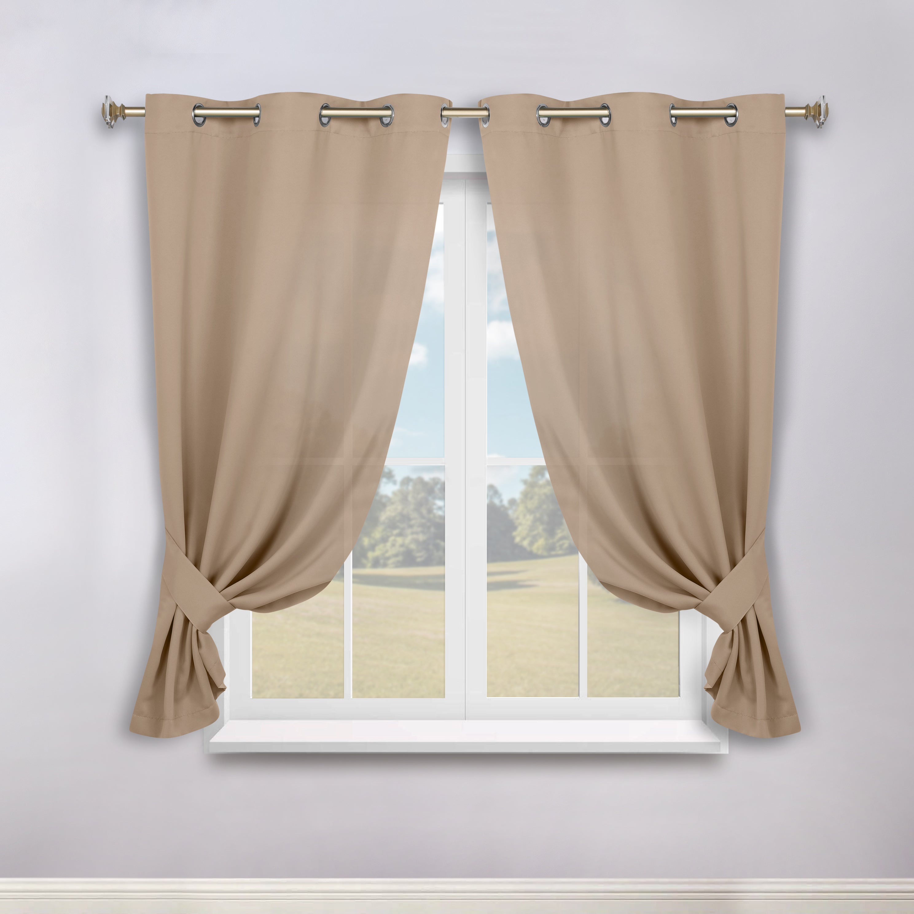 Classic Modern Solid Room Darkening Blackout Curtain Panels, Set of 2 - Blackout Curtains by Superior