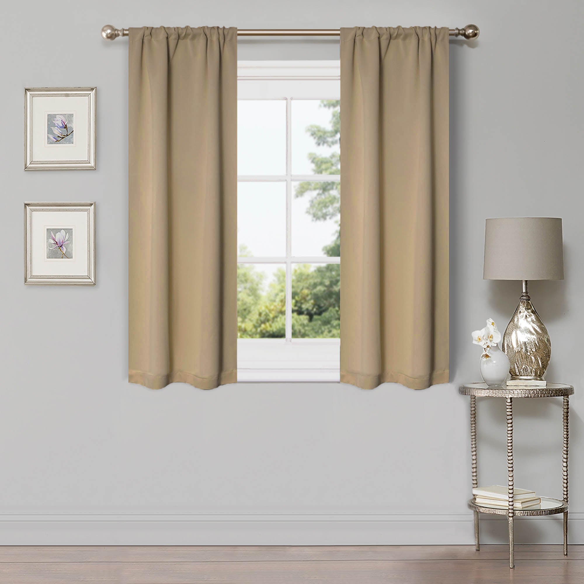 Solid Room Darkening Rod Pocket Blackout Curtain Panels, Set of 2 - Blackout Curtains by Superior