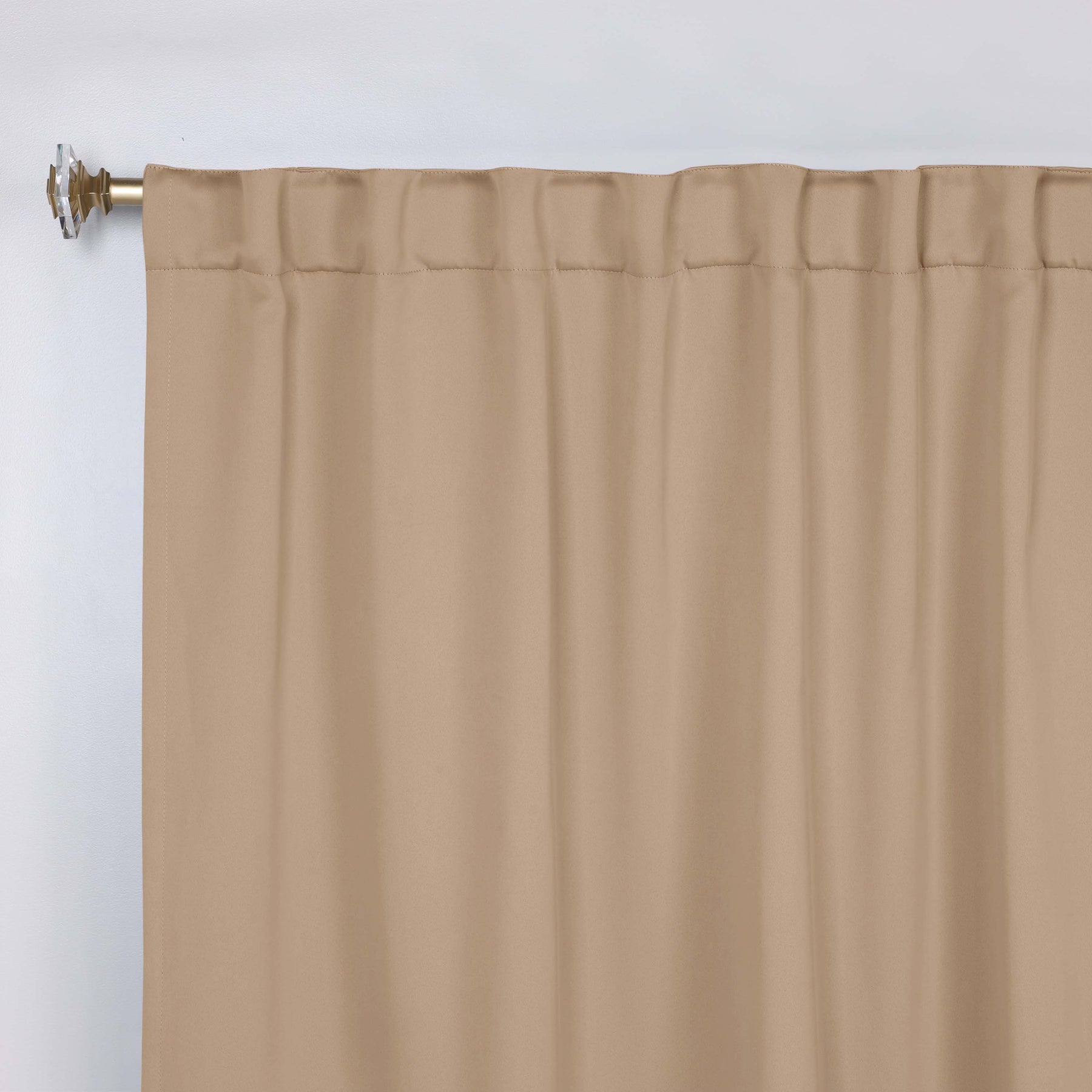 Solid Room Darkening Blackout Curtain Panels, Back Tabs, Set of 2