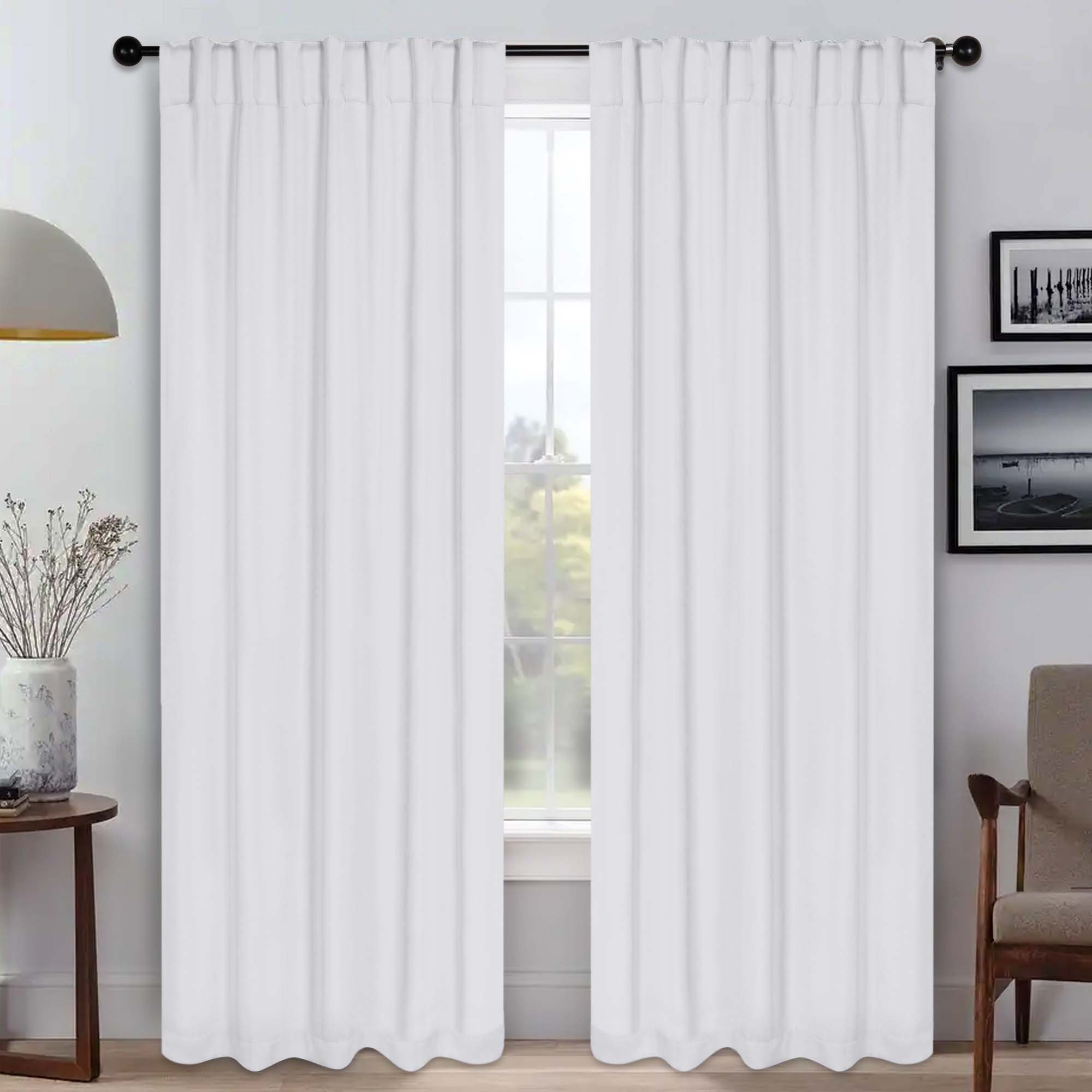 Solid Room Darkening Blackout Curtain Panels, Back Tabs, Set of 2 - Blackout Curtains by Superior