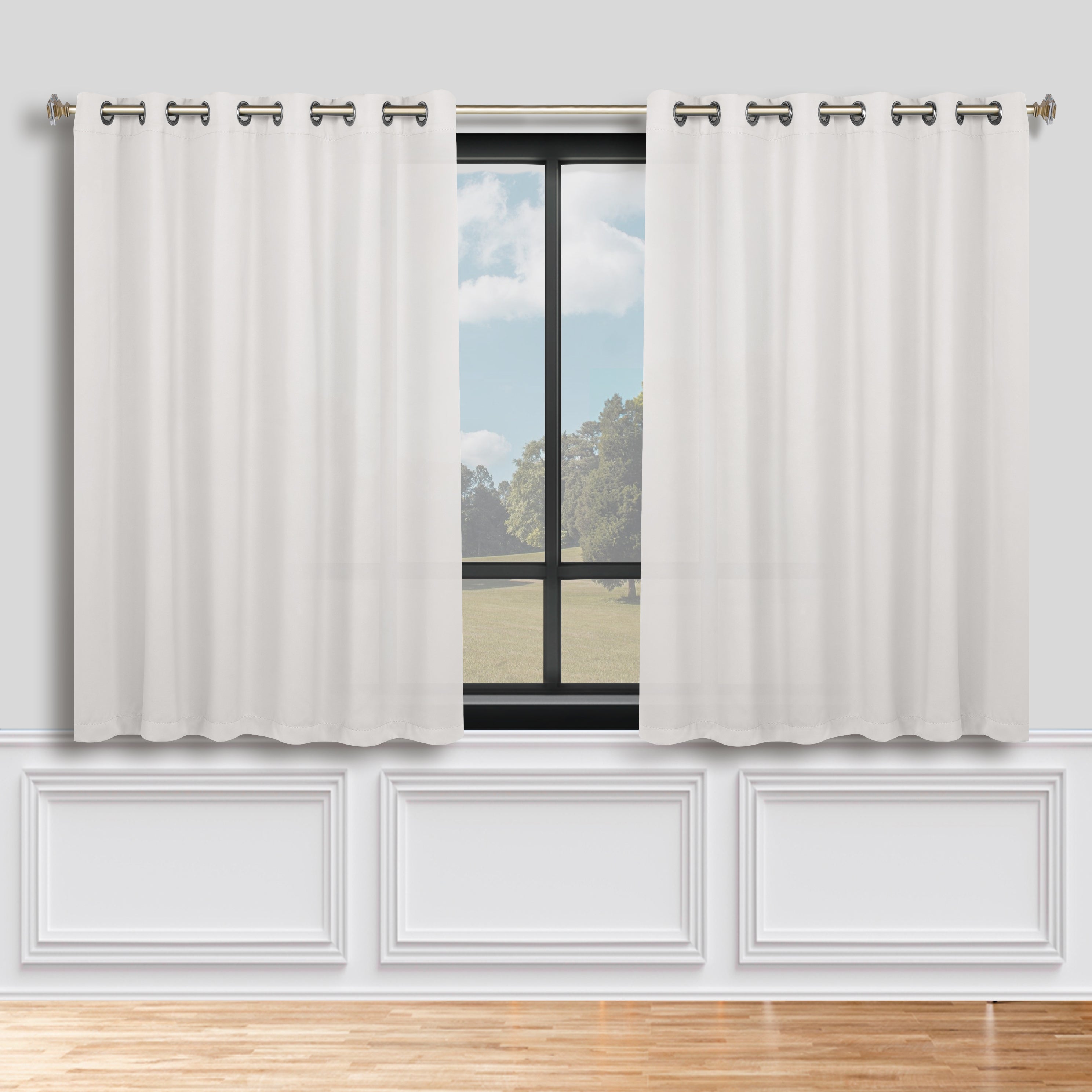 Classic Modern Solid Room Darkening Blackout Curtain Panels, Set of 2 - Blackout Curtains by Superior