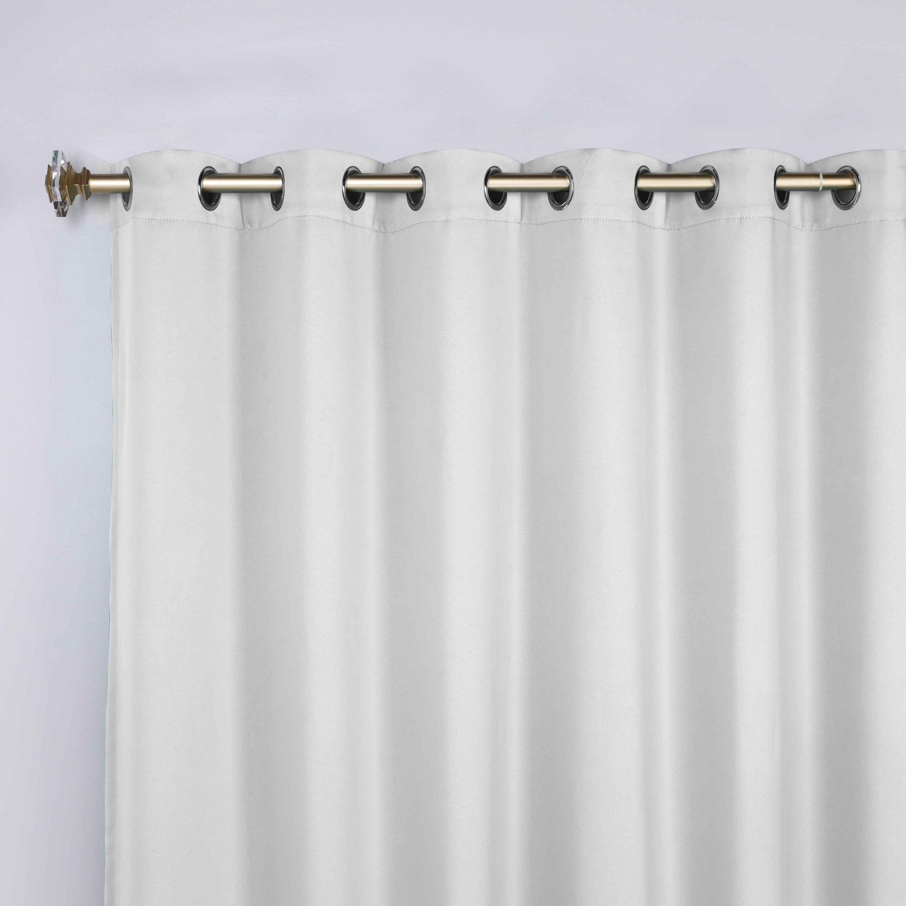 Classic Modern Solid Room Darkening Blackout Curtain Panels, Set of 2 - SnowWhite