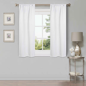 Modern Shimmer Washable Room Darkening Blackout Curtains, Set of 2