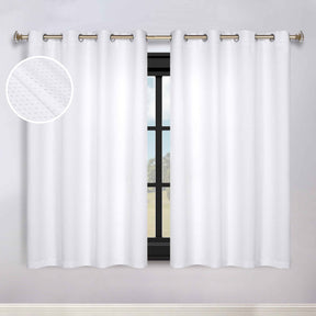 Modern Shimmer Washable Room Darkening Blackout Curtains, Set of 2