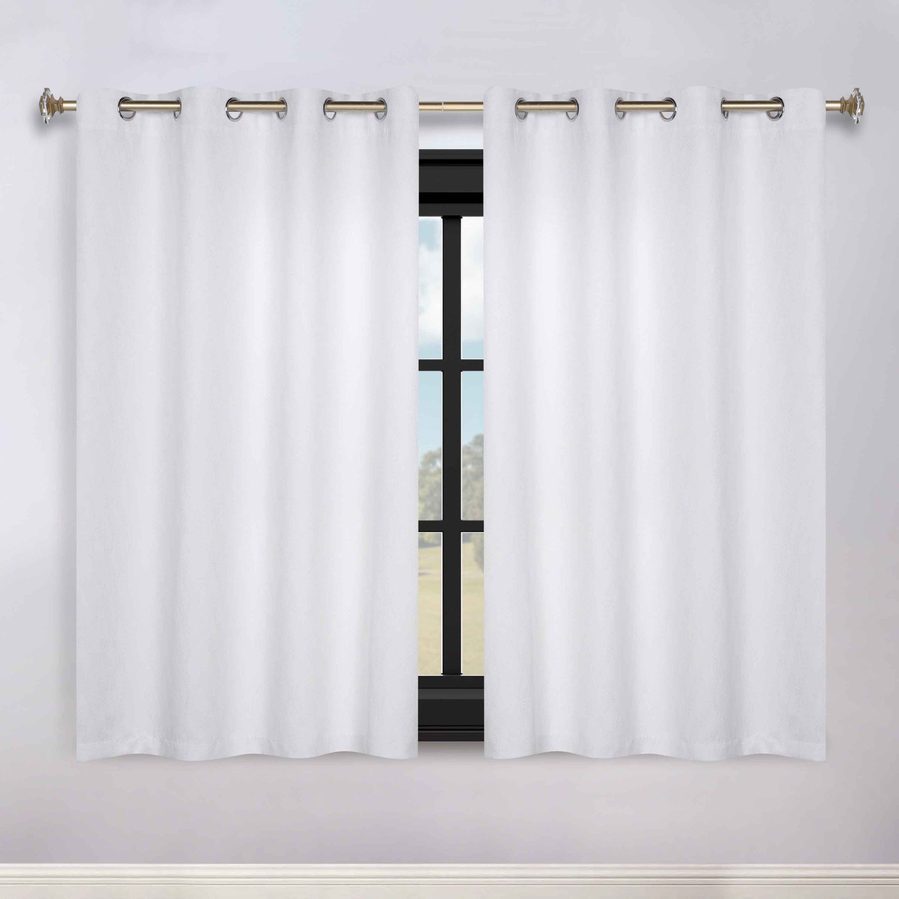 Zuri Textured Waves Room Darkening Blackout Curtains, Set of 2