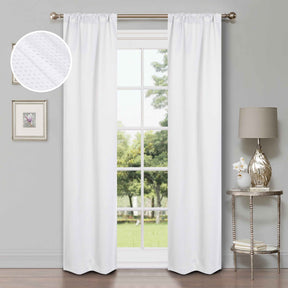 Modern Shimmer Washable Room Darkening Blackout Curtains, Set of 2