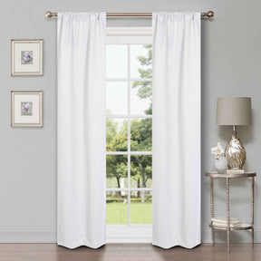 Modern Shimmer Washable Room Darkening Blackout Curtains, Set of 2