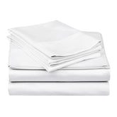 300 Thread Count Cotton Vintage Solid Or Floral Bellflower Sheet Set - White