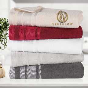 Hays Cotton Medium Weight 8 Piece Assorted Bathroom Towel Set - Towel Set by Superior - Superior 