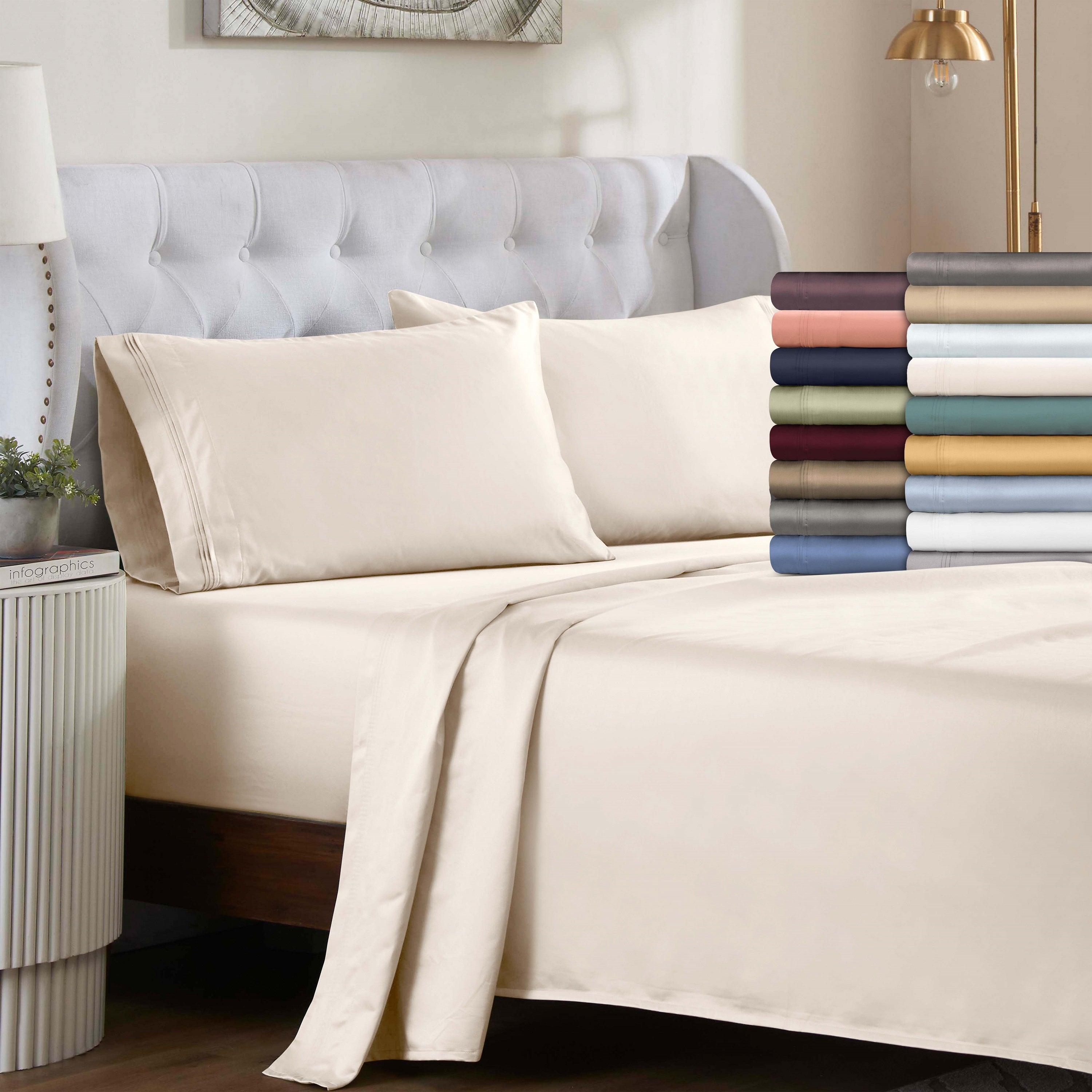 Superior Egyptian Cotton 1000 Thread Count Sheet Set Olympic Queen